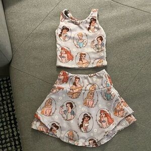 Disney Princess athletic skort set